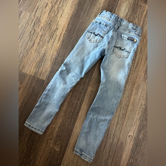 7 for all mankind BLAIR skinny girls light wash denim jeans size 6 adjustable - Picture 1 of 7